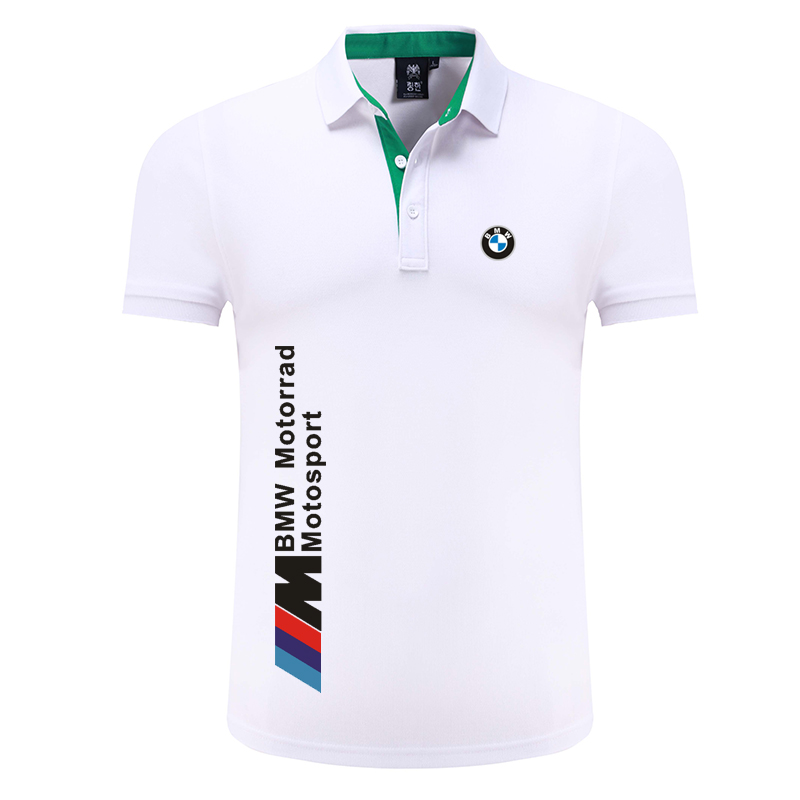 2022 Polo BMW Motorrad Motorsport Homme Col Contrasté Coton Manche Courte